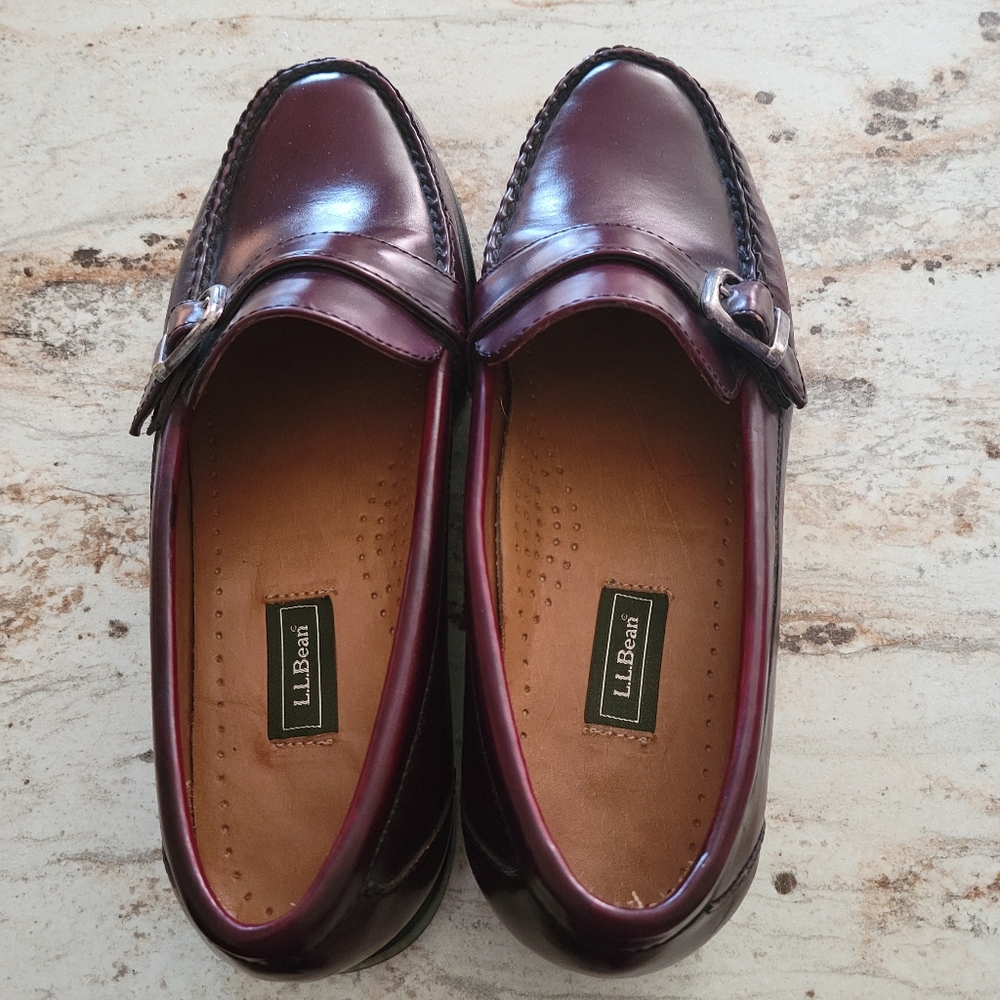 L.L. Bean Women's Deep Burgundy Slip-On Loafers Size 9 1/2